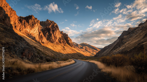 sunset in the mountains