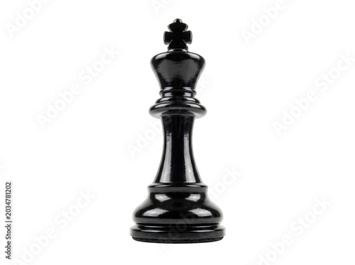 Black Chess Queen Piece Isolated on Transparent Background Minimalist Design