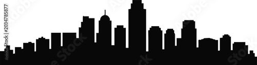 Tableau sur toile city skyline silhouette icon with skyline skyline buildings and skyline architec