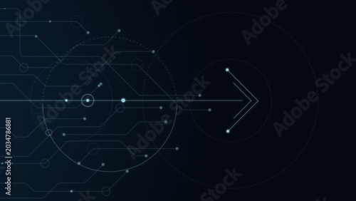 Futuristic technology abstract background with arrow