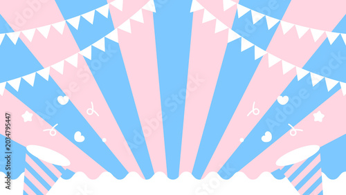 Foto お祝い 誕生日 アニバーサリー サーカス 記念 配信 サムネイル バナー デザイン 背景 イラスト