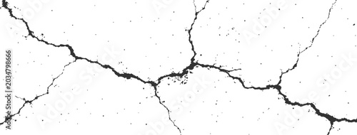 Foto Single long concrete wall crack vector background with abstract horizontal distr