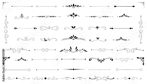 calligraphic design elements vector