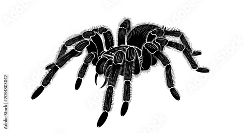 Photos Tarantula Spider Silhouette Illustration, Hairy Arachnid Insect
