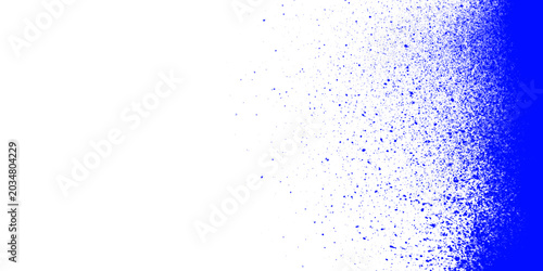 Blue spray paint texture isolated on transparent background