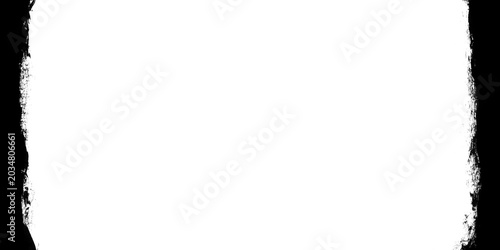 Grunge distressed frame texture isolated on transparent background