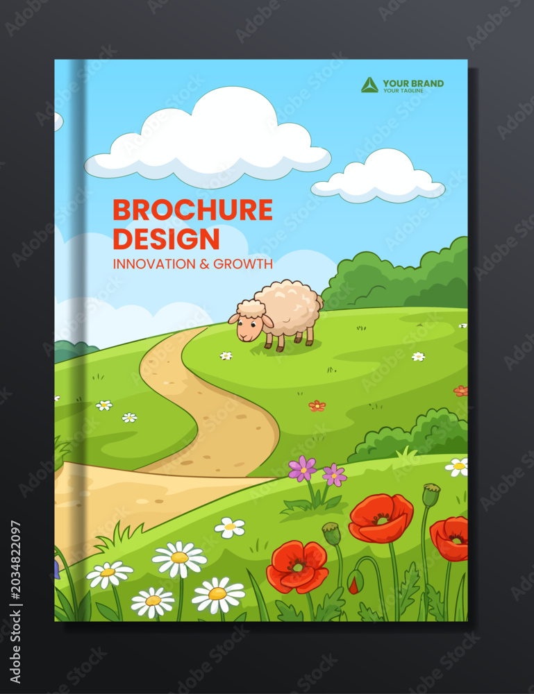 Fototapeta premium natural background cartoon flyer design