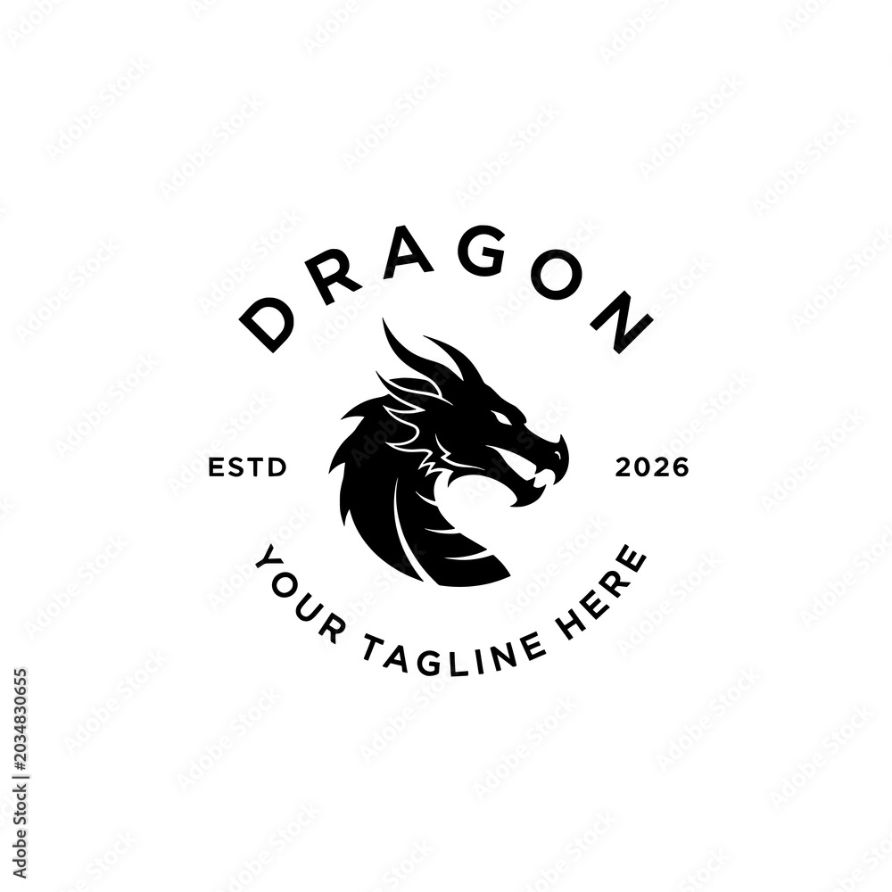 Fototapeta premium D&D dragon logo