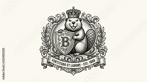 Billede på lærred Vintage vector illustration of a tribal Indian god Ganesha skull with a gothic c