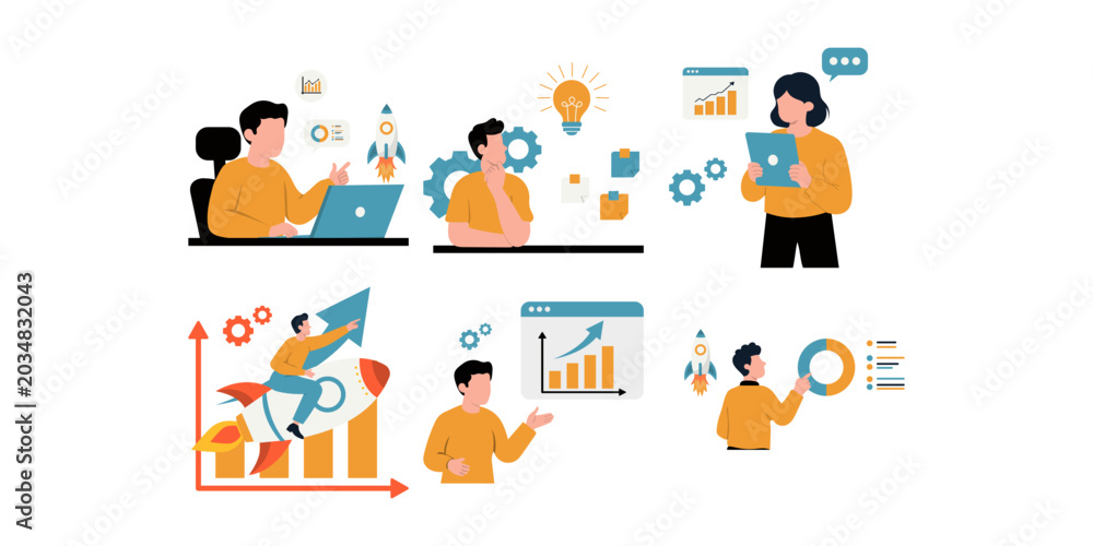 Fototapeta premium Business & Startup Illustration