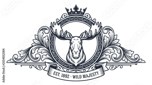 Cuadro en lienzo Vintage heraldic coat of arms of the United Kingdom vector illustration featurin