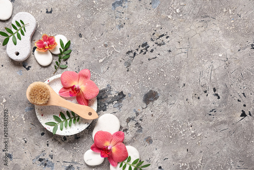 Spa stones, brush, pumice a...