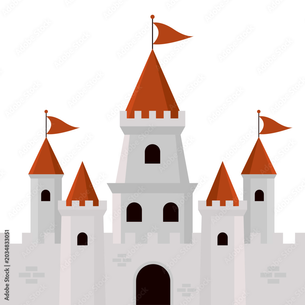 Fototapeta premium Medieval Castle Vector