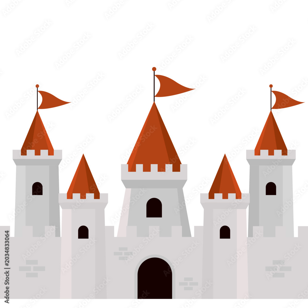 Fototapeta premium Medieval Castle Vector