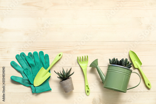 Gardening tools with succul...