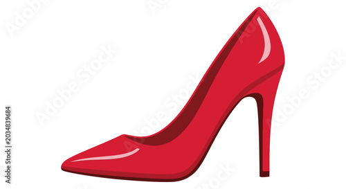 Fotografía Classic red high heel shoe on white background