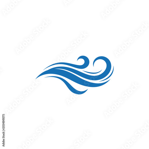 Offshore Coastal Wind Draft Vector