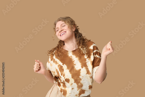 Beautiful young happy woman...