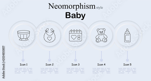 Εκτύπωση καμβά Baby care set icon