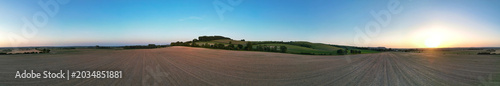 Valokuva High Angle View of British Countryside and Landscape of Bedfordshire England UK
