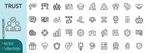 Foto Trust icon set