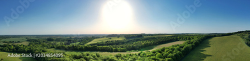 Valokuva High Angle View of British Countryside and Landscape of Bedfordshire England UK