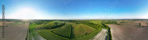 фотографія High Angle View of British Countryside and Landscape of Bedfordshire England UK