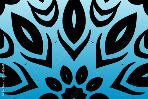 Luxurious batik flower line art pattern of indonesian culture traditional caleidoscope