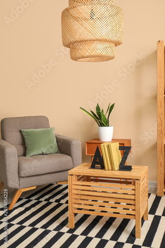Interior of modern room wit...