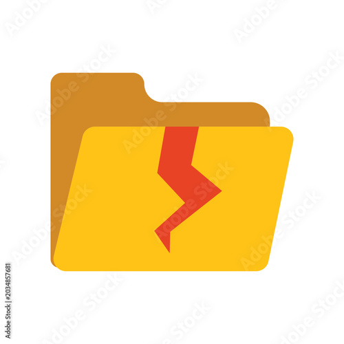 Cuadro en lienzo Corrupted Folder Icon