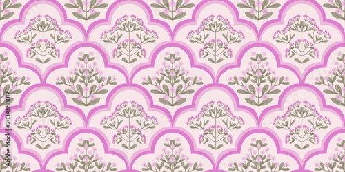 Seamless watercolour and unique floral pattern background for covers, notes, Soft backgrounds colour. Watercolour art work. Flower stalk. Colourful flower.