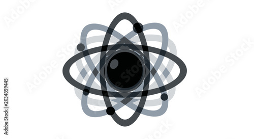 Vászonkép Abstract Atom Model, Science, Research, Energy, Technology, Atomic Structure