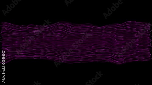 Abstract Purple Neon Wave Lines Futuristic Digital Flow Background Technology Motion Loop Animation