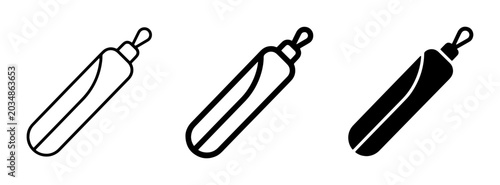 Konstfotografi Gas Cylinder Icons, Industrial Gas Tank Vector Set, Compressed Gas Container Gra