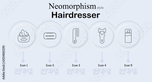 Fotografía Hairdresser set icon