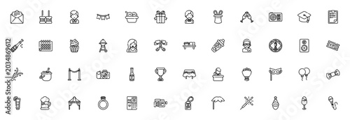 Cuadro en lienzo Event icon set
