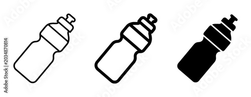 Quadro em tela Sports Water Bottle Icons, Hydration Container Vector Graphics, Fitness Drinkwar