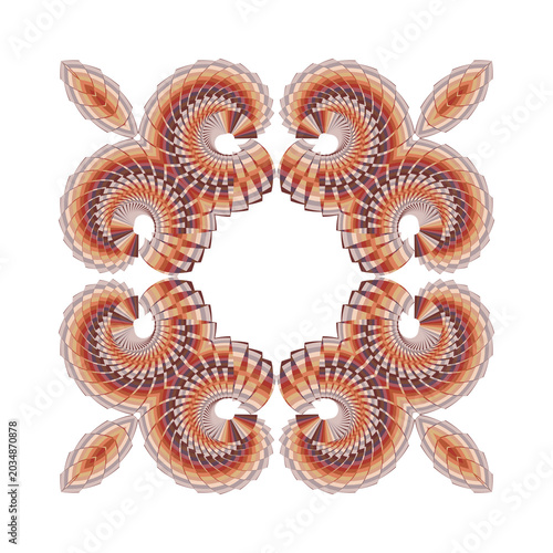 modern abstract colorful floral background, op art creative geometric pattern, ornament, original decoration