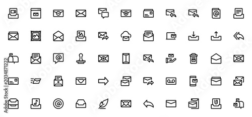 Cuadro en lienzo Email icon set