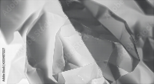 Foto Crinkled paper texture fills the frame with gray shadows