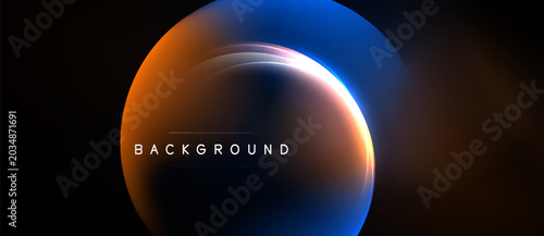 Tableau sur toile Abstract design features vibrant orange, blue gradients