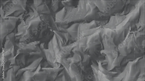 Foto Crinkled gray paper with transparent background creates a unique illustration