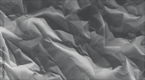 Cuadro en lienzo Crinkled gray paper texture fills the frame with rumpled folds