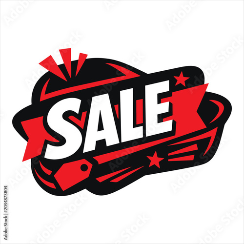 Red Sale Banner Business Sign Vector Design