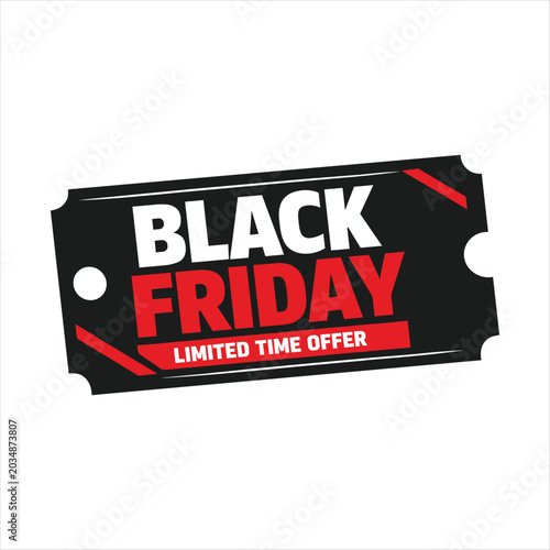 Red Special Offer Sale Ticket Banner Design