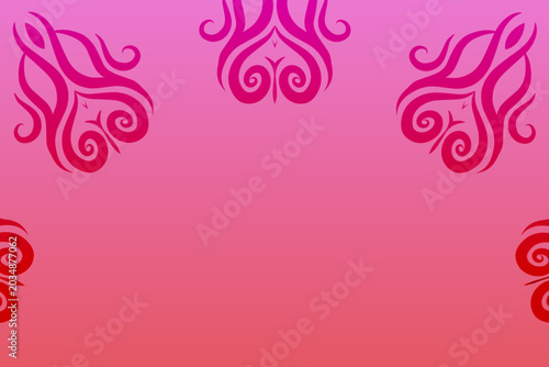 Luxurious batik flower line art pattern of indonesian culture traditional caleidoscope