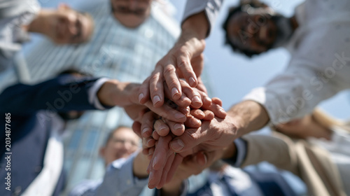 Unity in Hand: A close-up s...