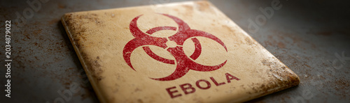 Biohazard Sign: A weathered...