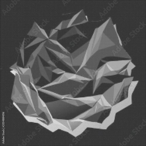 Bild auf Leinwand Low poly art illustration of a geometric crystal formation on a dark background