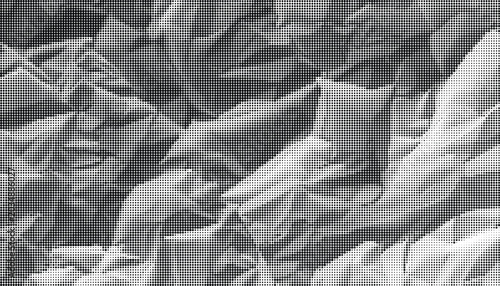 Foto Crinkled paper texture fills the frame with rumpled folds and creases